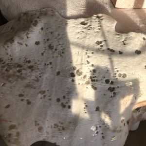 3 BY 5 FT FAUX HIDE AREA/THROW-CREAM